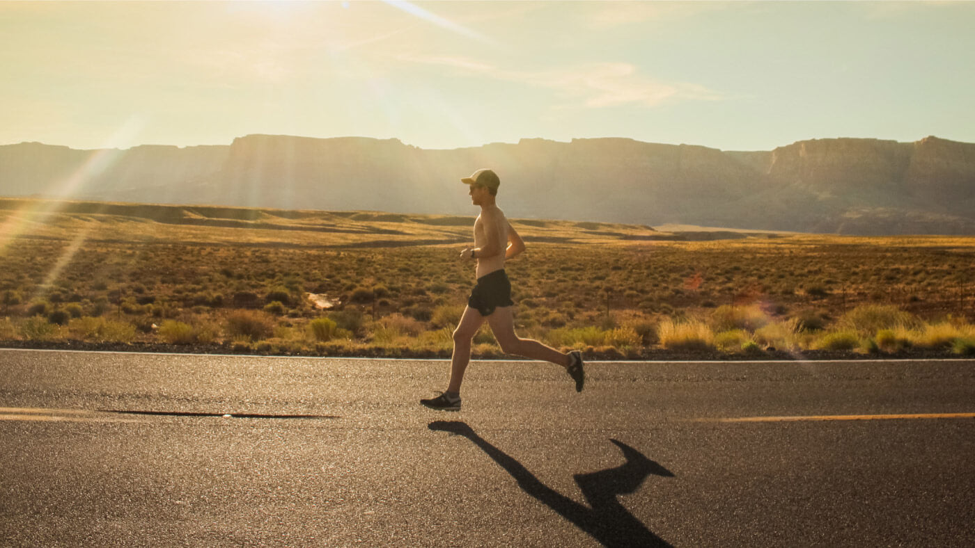 Man running a marathon