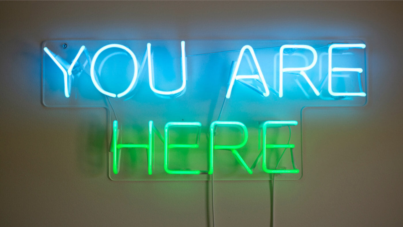You are here neon lights