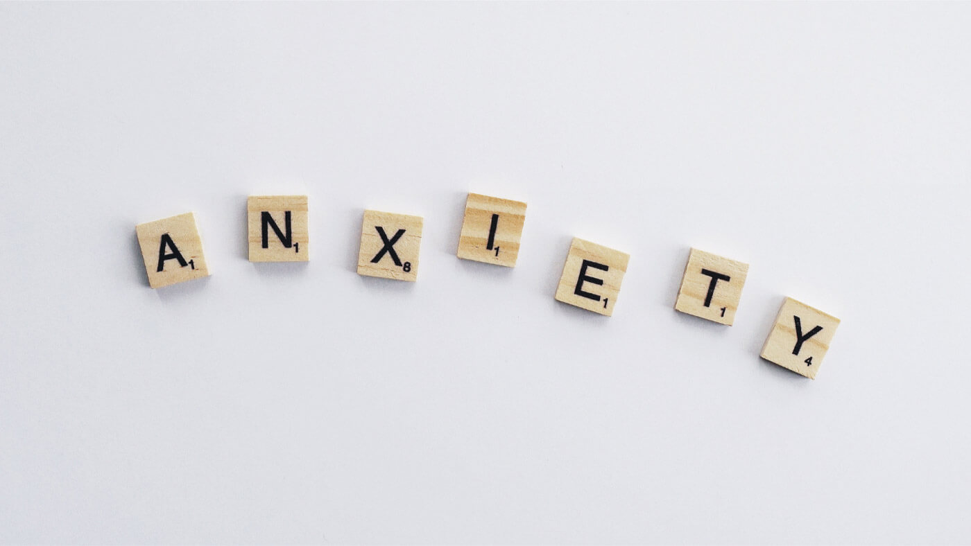 anxiety written with wooden letters