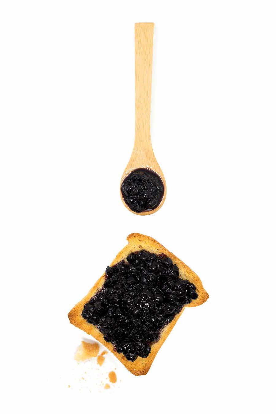Artisanal Wild Bilberry Jam spoon toast Health from Europe