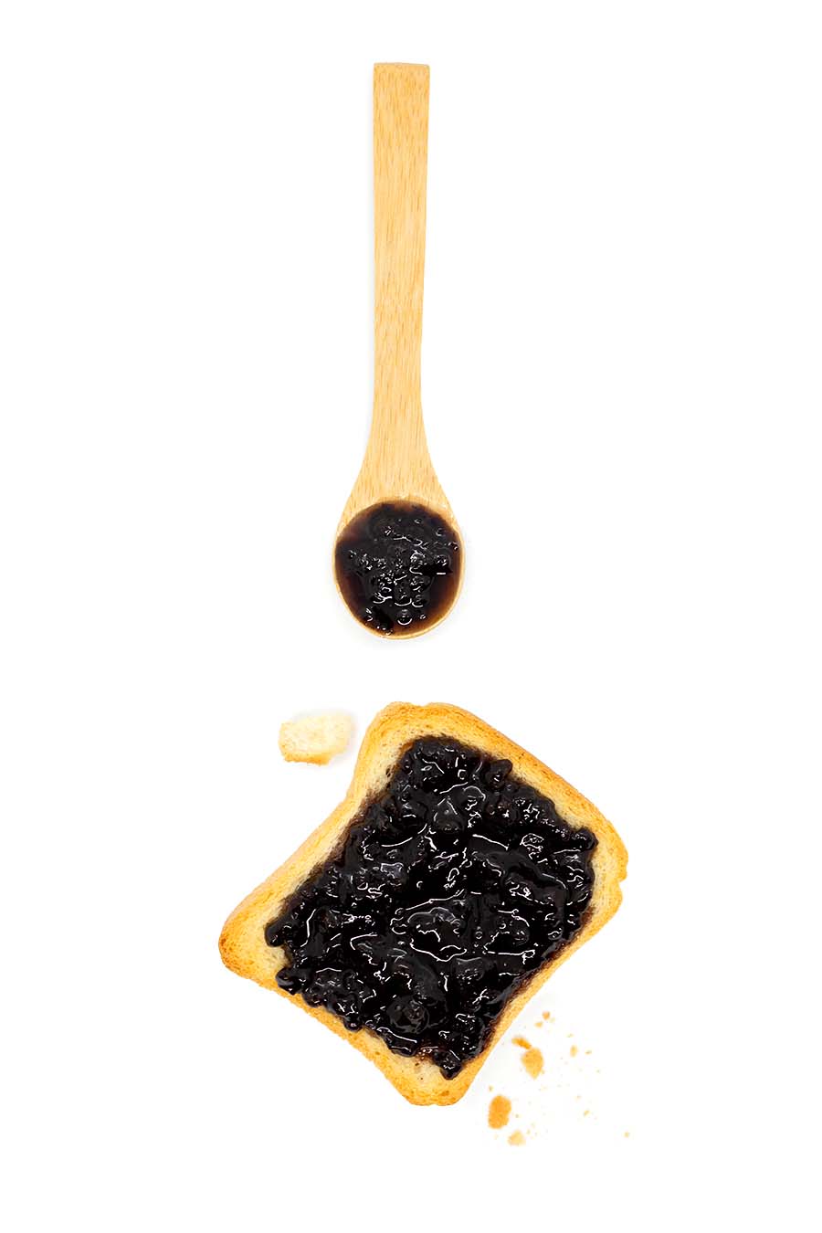 Artisanal Wild Blackberry Jam spoon toast Health from Europe