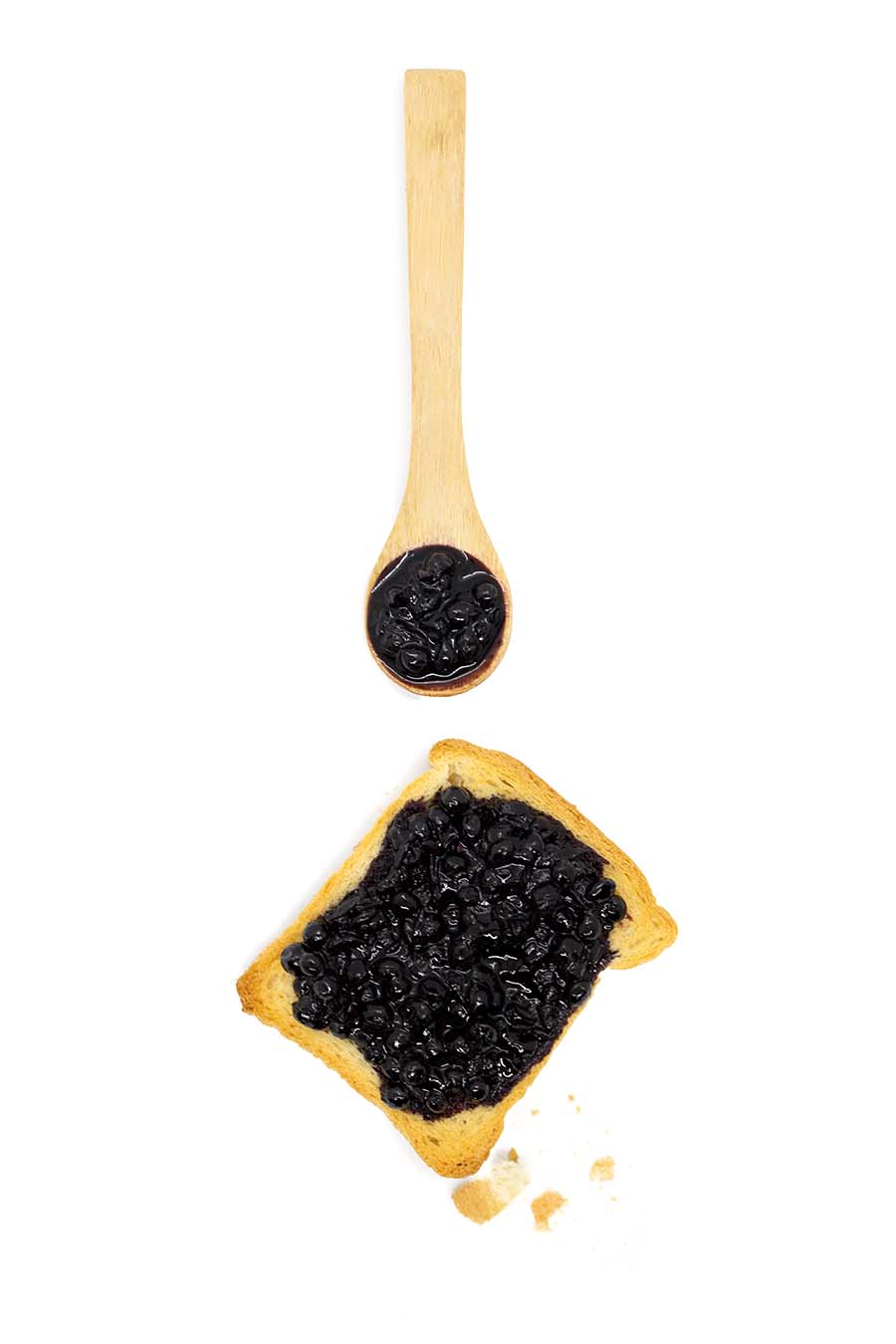 Artisanal Wild Elderberry Jam spoon toast Health from Europe
