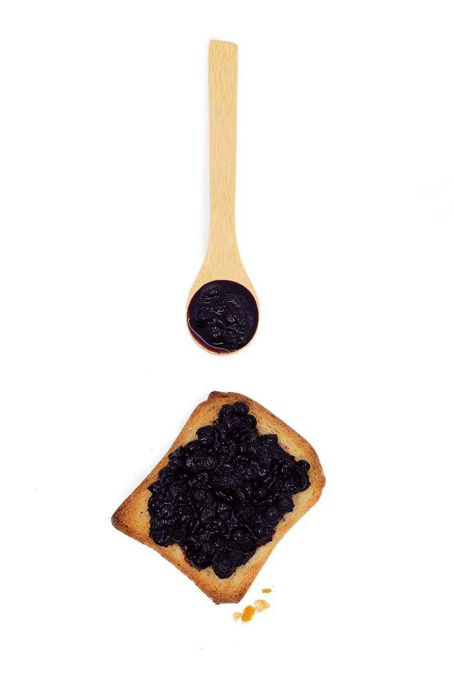 Artisanal No Sugar Added Wild Bilberry Jam spoon toast Health from Europe