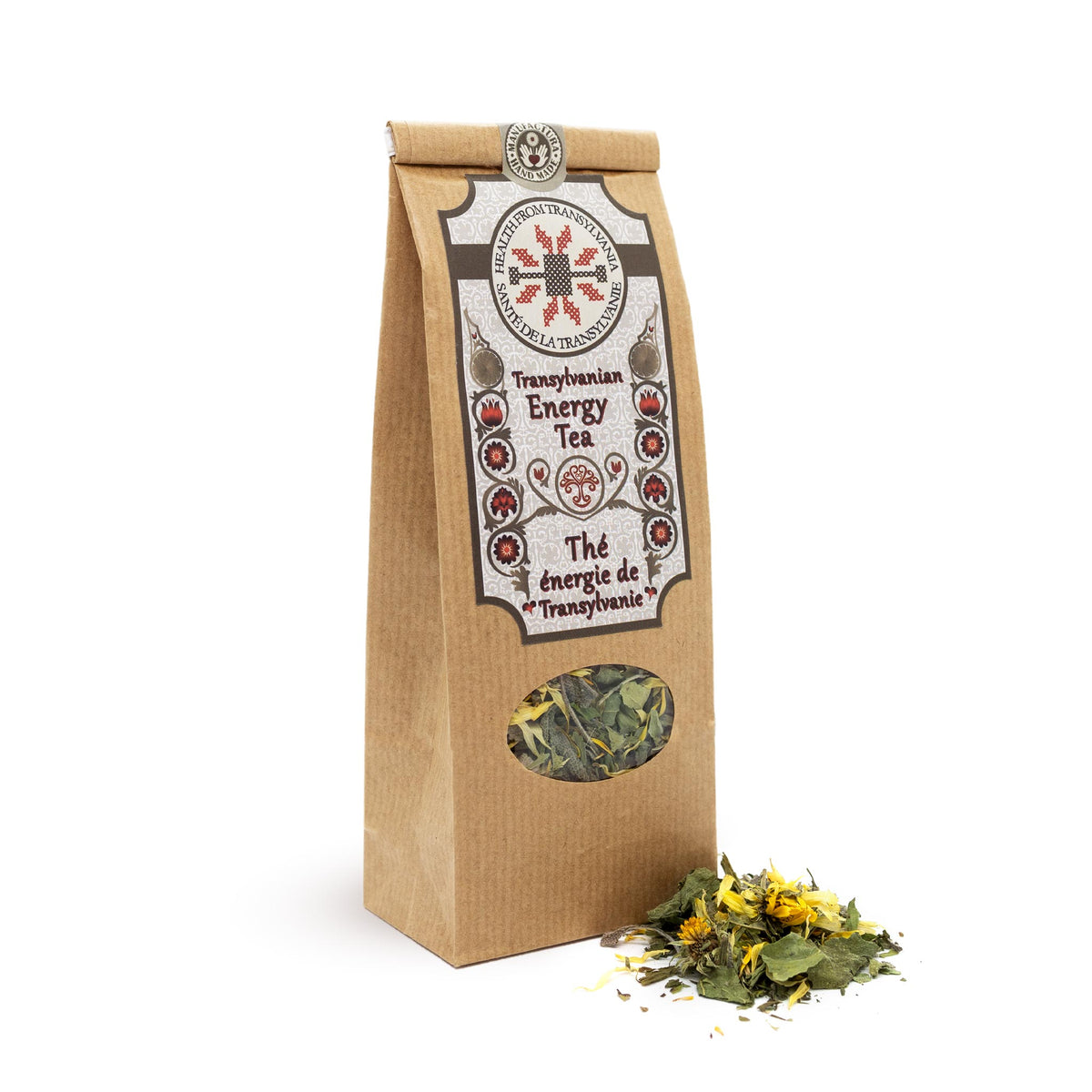 Health from Europe Organic Energy herbal tea packet leaves