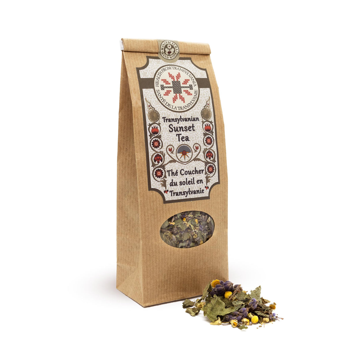 Health from Europe Organic Sunset herbal tea packet leaves